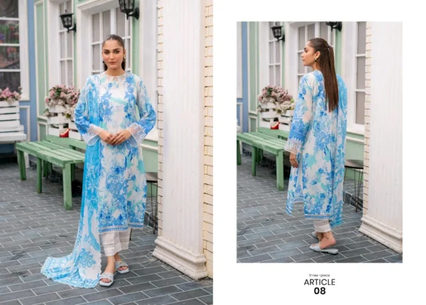 Luxury Lawn Suit with Intricate Digital Prints and Soft Voil Dupatta