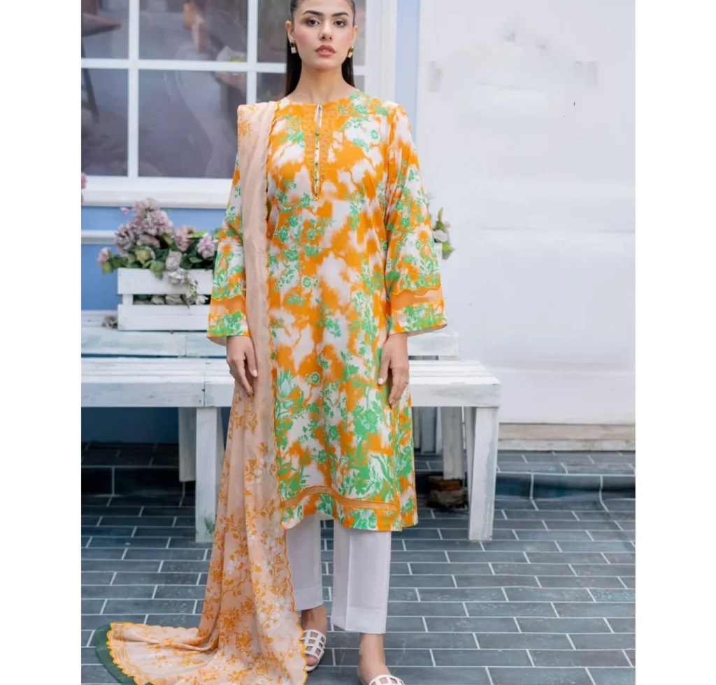 Chic Digital Print Shirt and Soft Voile Lawn Dupatta