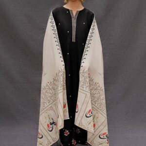 Classic Embroidered Lawn Suit - Dupatta and Embroidery Close-Up