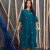 Elegant Embroidered Lawn 2PC Suit with delicate front and sleeve embroidery