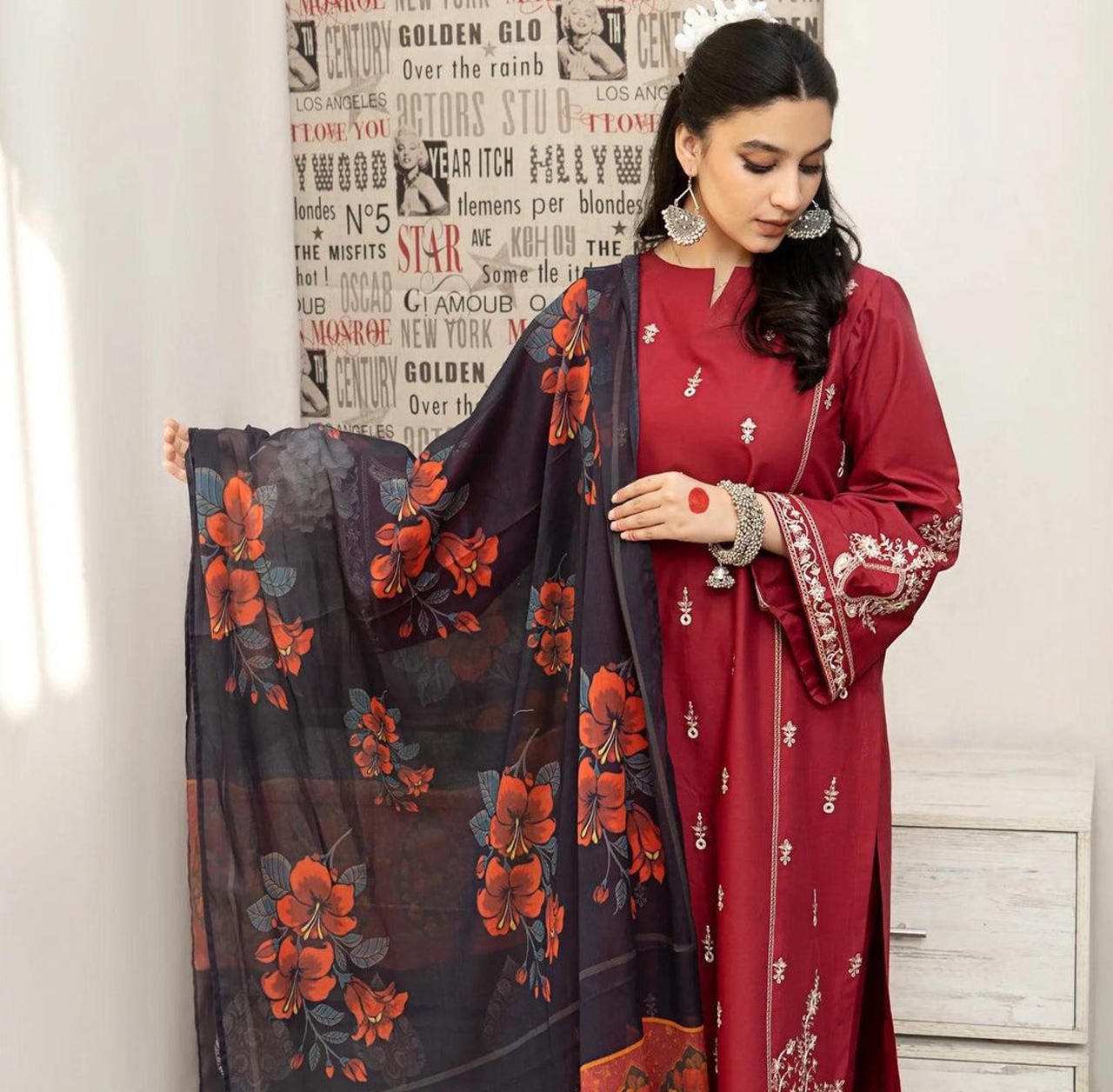 Elegant Embroidered Lawn Suit - Signature Summer Collection