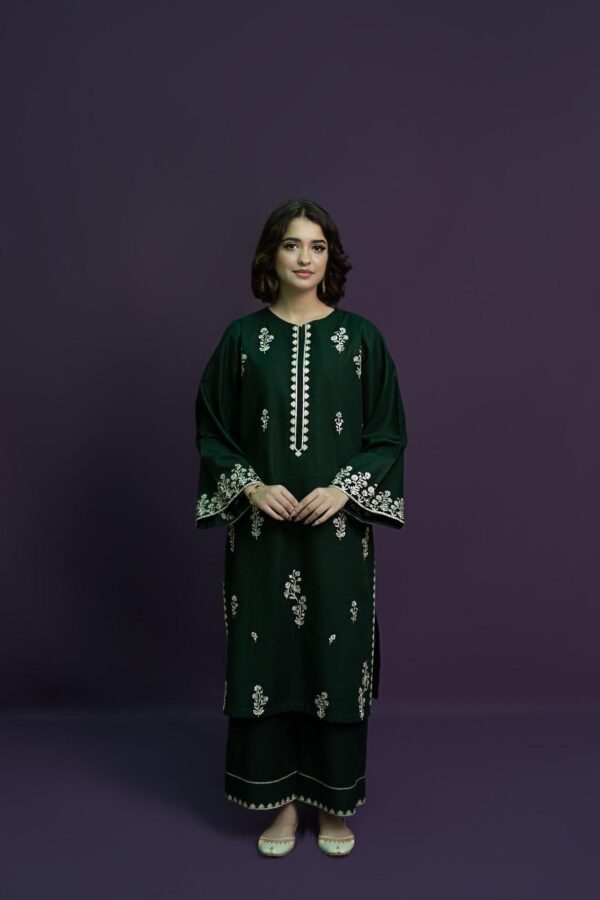 Graceful Embroidered Lawn 2PC Suit with delicate front and sleeve embroidery