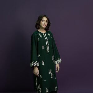 Premium 9070 lawn suit with elegant embroidery and dyed trouser