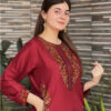 Stylish Women’s Embroidered Linen Suit for Every Occasions